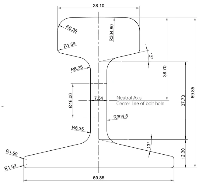 12kg Light Steel Rail GB 55Q 12kg Light Steel Rail GB 55Q
