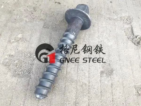 Punts de cargol de capçalera quadrada del ferrocarril